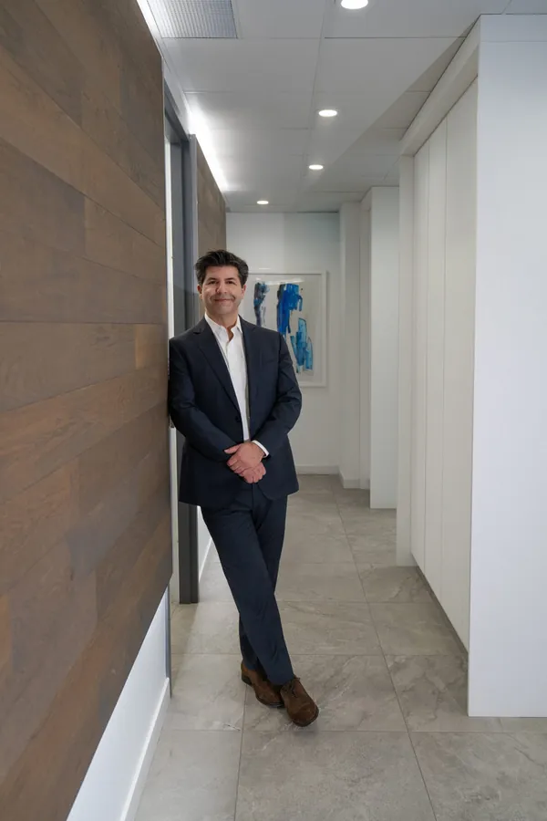 Dr. Beber in the clinic hallway