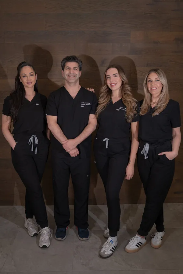 Dr. Beber with Madison Nagel, Jennifer Farrington and Olivia Nesci
